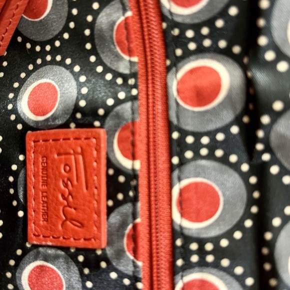 Gorgeous, Eye Catching RED Vintage Fossil Leather Wallet, EUC - Picture 9 of 11